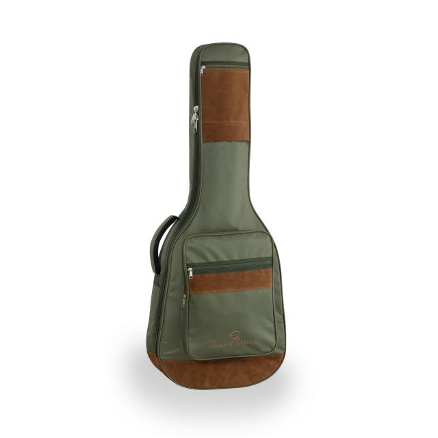 Classic guitar bag with suede leather inserts