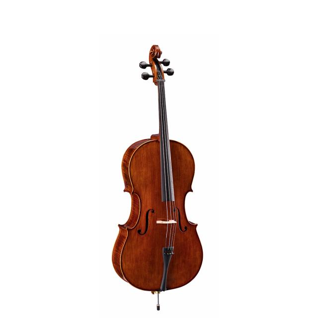 Violoncello 1/2 in legno massello con fondo e fasce in acero fiammato