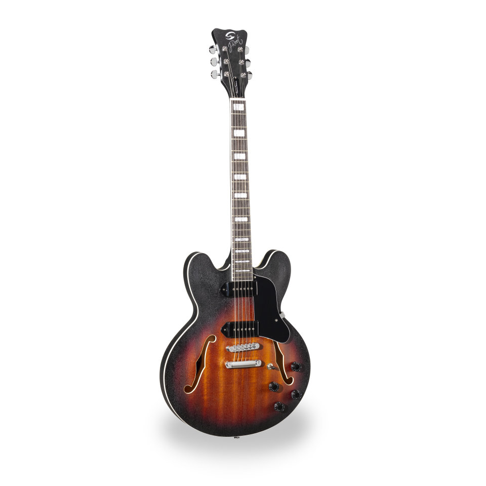 Double cutaway semi acoustic guitar w Single coils JAZZ ROOT P BSB Soundsation