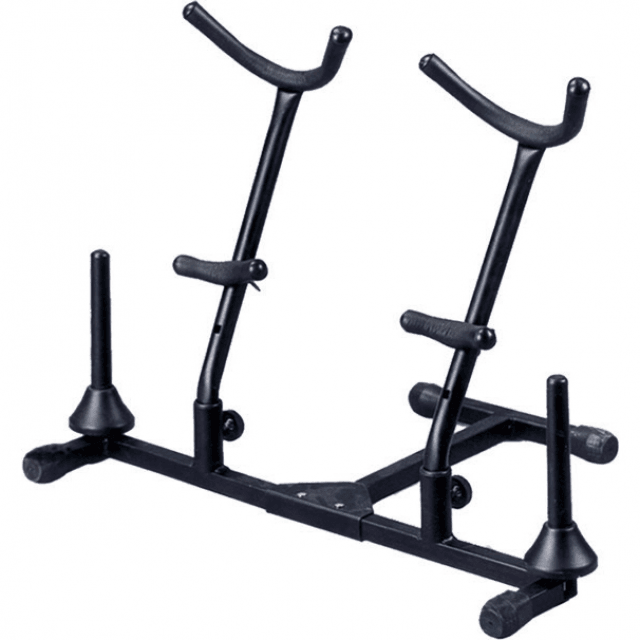 Multiple stand for two clarinets or flutes and two saxophones