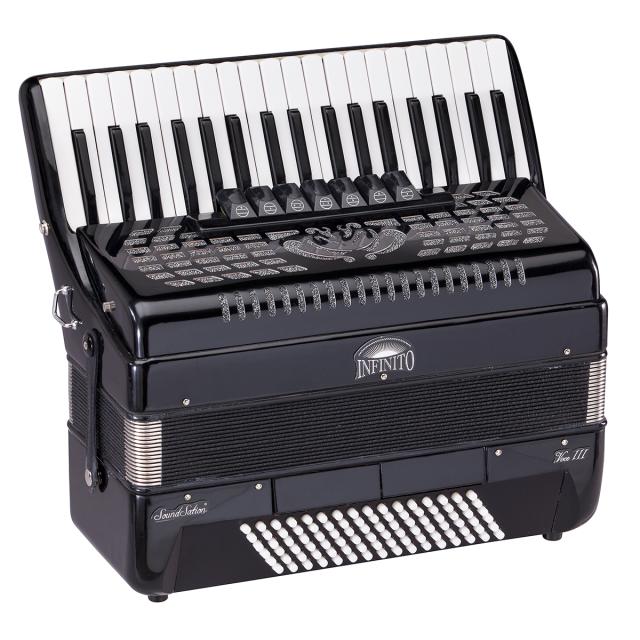 96 basses accordion black