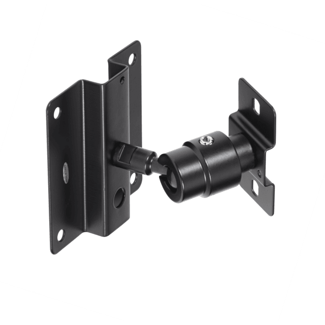 Supporto per diffusori nero con fissaggio a muro con regolazione omniball