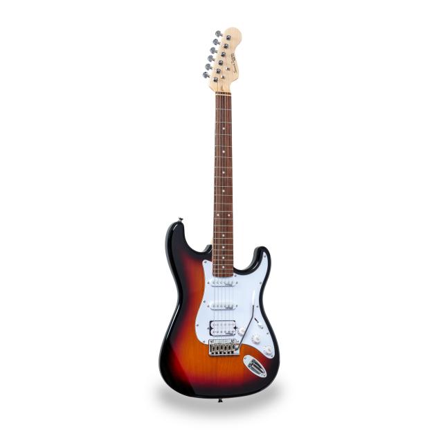 Double cutaway electric guitar with 2 single coils + splittable humbucker and self-locking tuners (Wilkinson equipped)