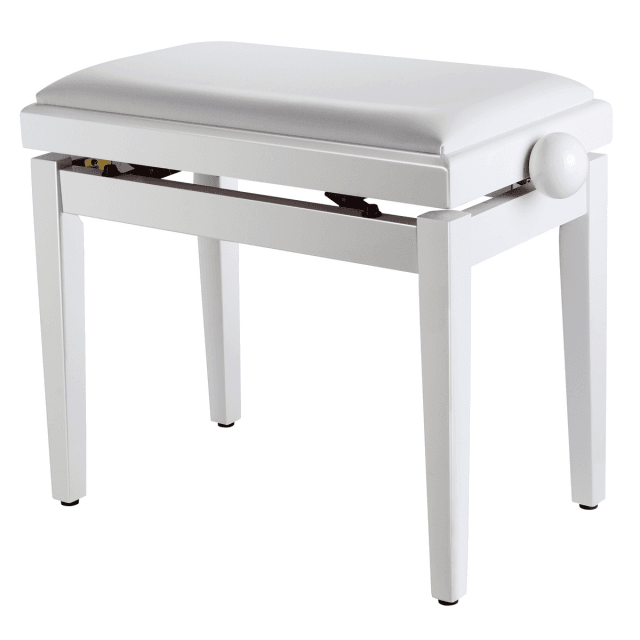 Adjustable satin finish piano bench