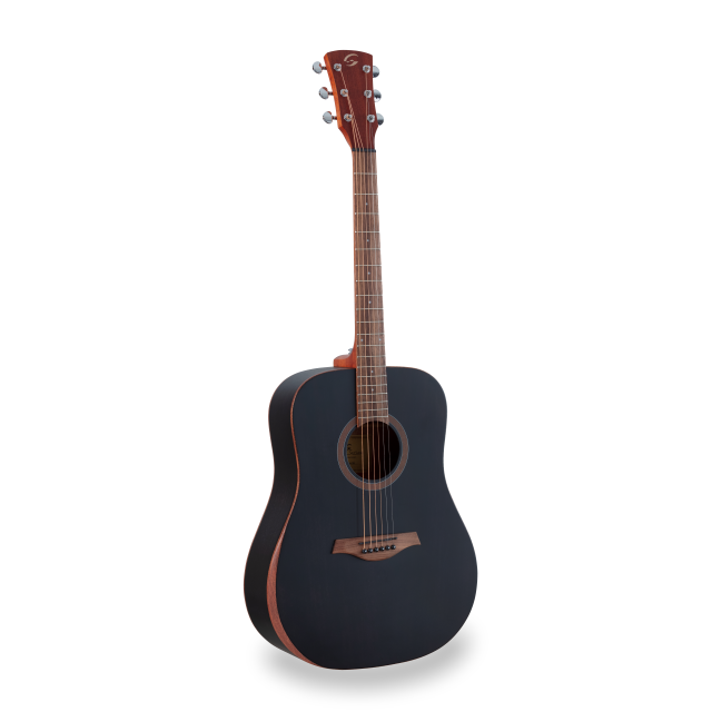 Dreadnought acoustic guitar with mahogany armrest
