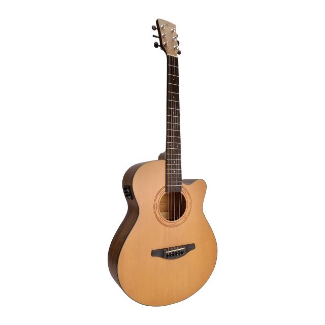 Chitarra acustica Orchestra cutaway con top in abete massello, rosetta incisa e preamp