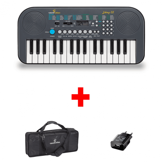 TASTIERA  32 TASTI MINI SIZE - BUNDLE CON BORSA E ALIMENTATORE
