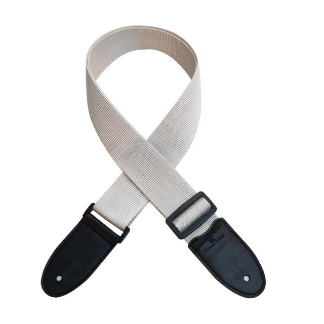 Poly strap for guitar/bass with artificial leather ends