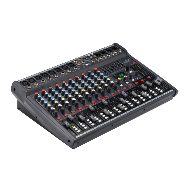 12-Channel High Quality Mixer with 24-bit Digital Multi-Effect & USB Stereo In/Out Soundcard
