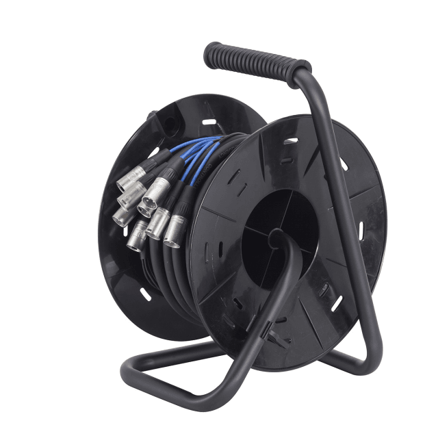 Stage box professionale 8 ingressi con avvolgitore e cavo da 15 metri