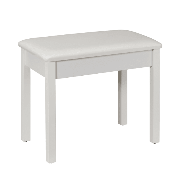 Panchetta per piano in legno satinato bianco
