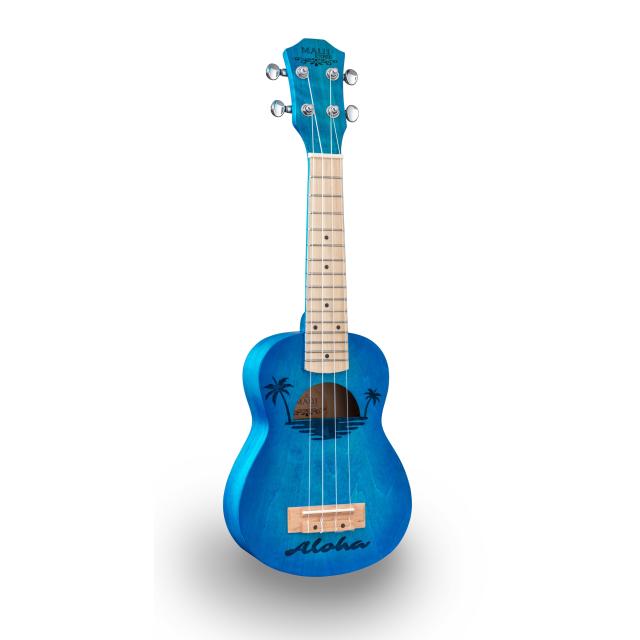 Ukulele soprano con disegno intarsiato e borsa