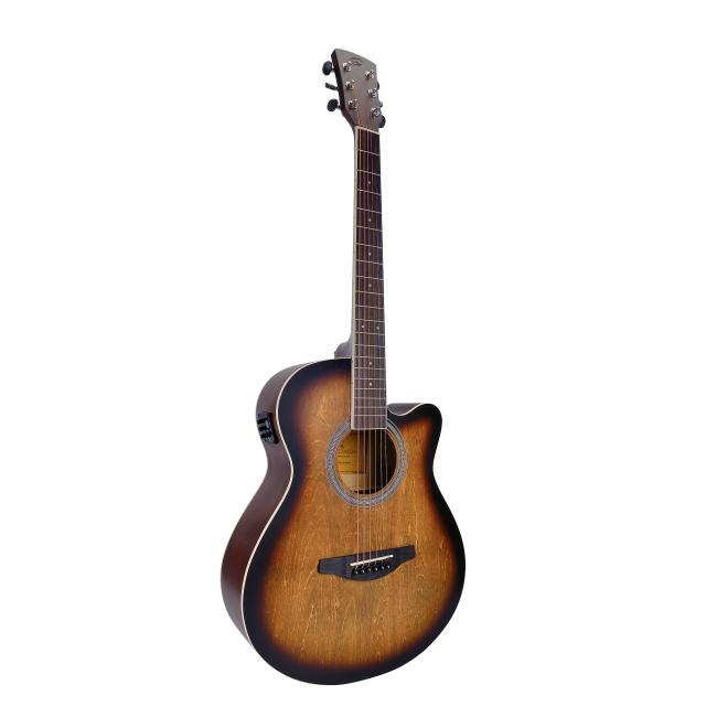 Hand wiped cutaway acoustic guitar w/preamp