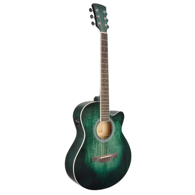Hand wiped cutaway acoustic guitar w/preamp