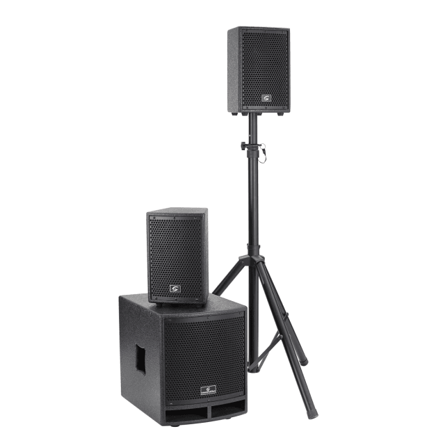 Sistema PA 2.1 Portatile da 900W con Mixer 8-Ch, Effetti e Bluetooth