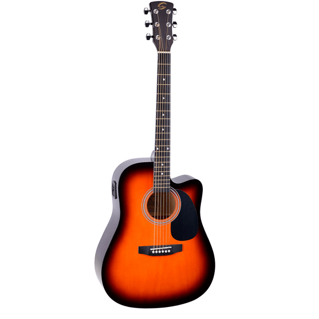 Dreadnought cutaway Acoustic guitar with preamp