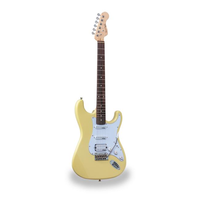 Double cutaway electric guitar with 2 single coils + splittable humbucker and self-locking tuners (Wilkinson equipped)