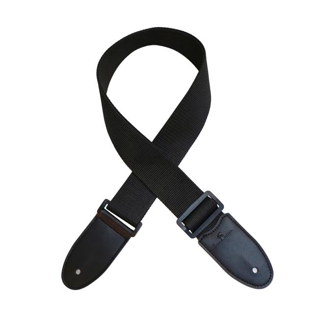 Poly strap for guitar/bass with artificial leather ends