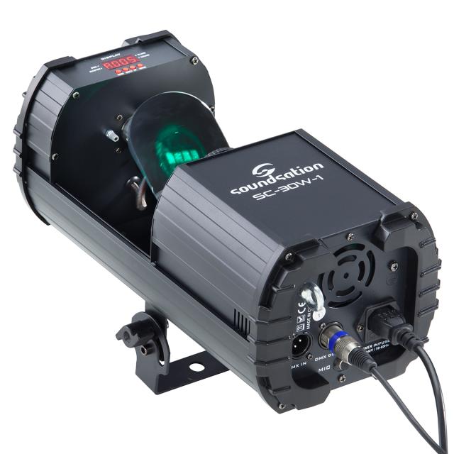 Scanner 30W LED COB RGB con 9+1 gobos