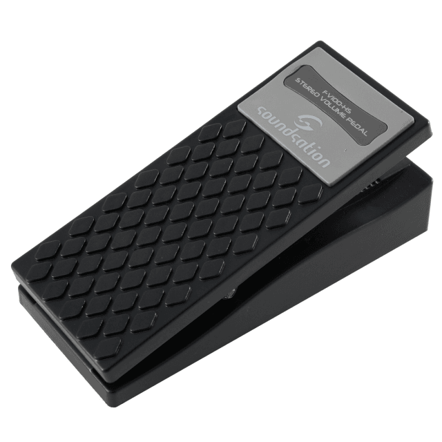 Stereo keyboards volume pedal with minimum volume settings