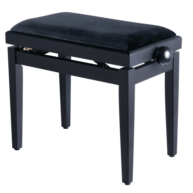 Adjustable satin finish piano bench
