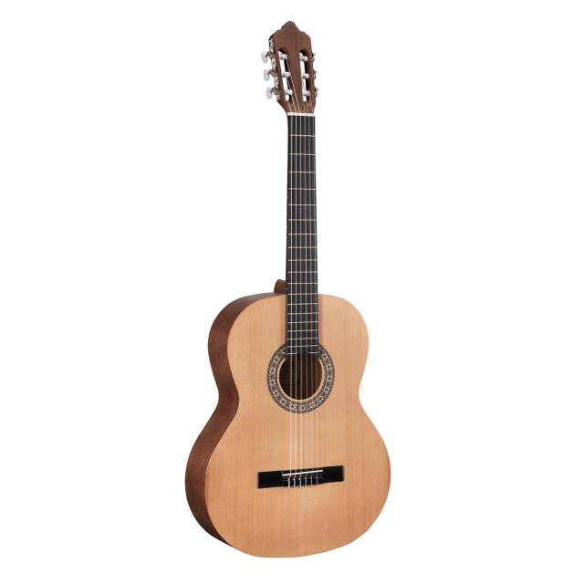 Solid cedar top classic guitar in open pore satin finish (Made in Europe)
