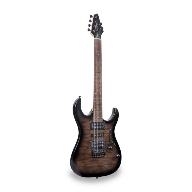 Electric guitar with double humbucker and single coil