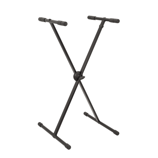 Single keyboard stand with easy adjust mechanism