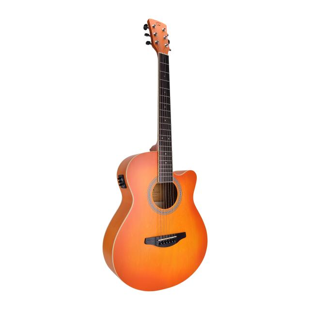 Hand wiped cutaway acoustic guitar w/preamp