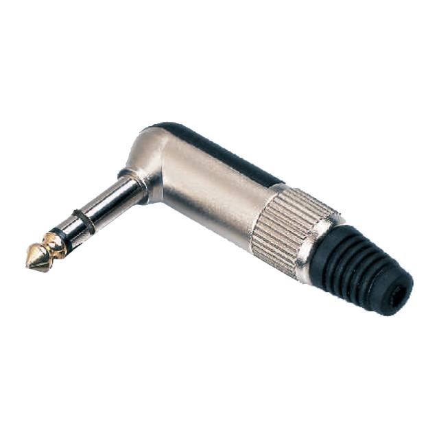 Metal angled connector 6.3mm jack STEREO (25 pcs box )