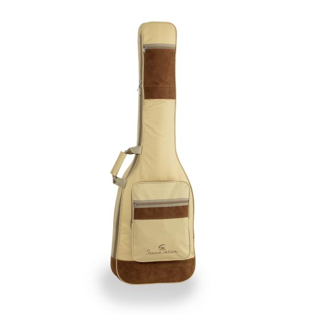 Borsa basso elettrico con inserti in pelle suede
