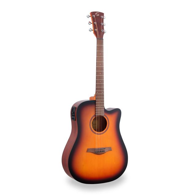 Chitarra acustica dreadnought cutaway amplificata