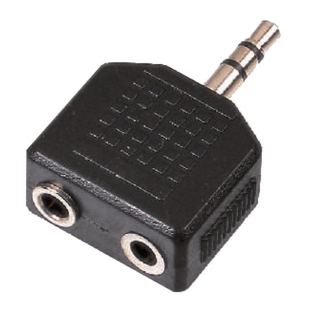 3,5mm jack Male stereo - 2 x 3,5mm jack Female adapter (4 pcs set)