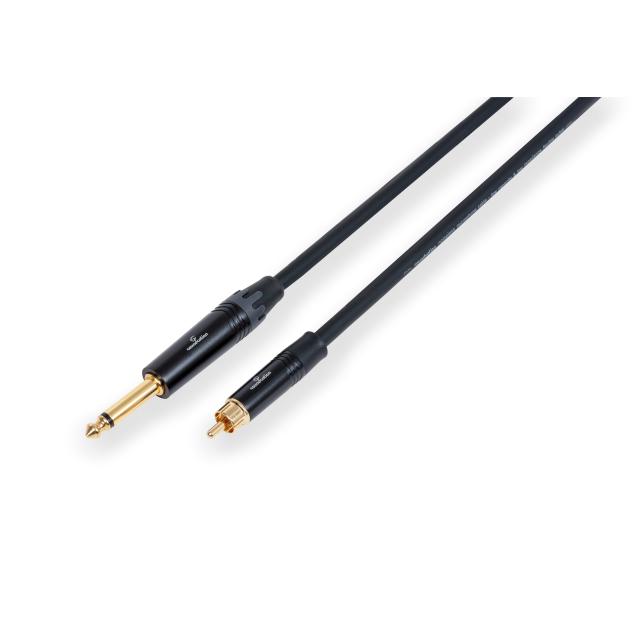 Cavo patch sbilanciato Wiremaster 6.3mm Jack MONO-RCA / 0.9mt