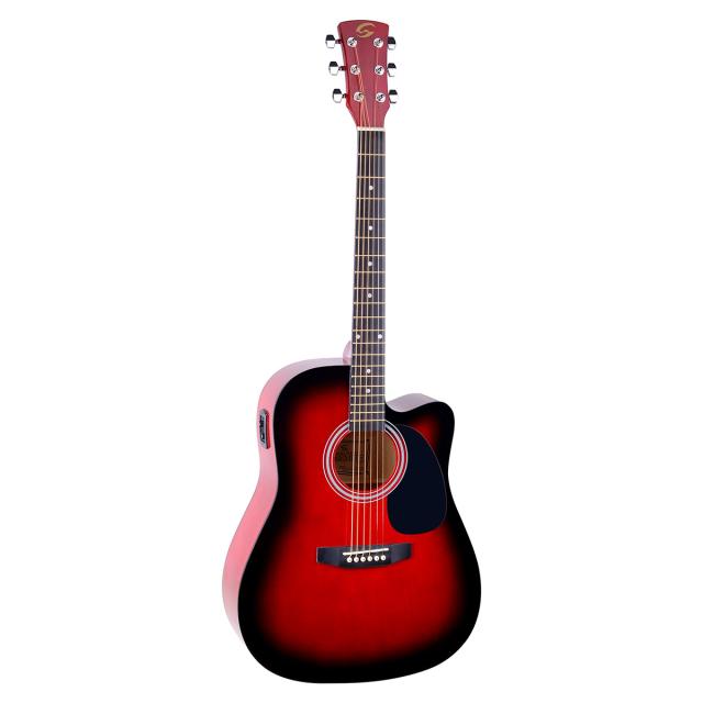 Dreadnought cutaway Acoustic guitar with preamp