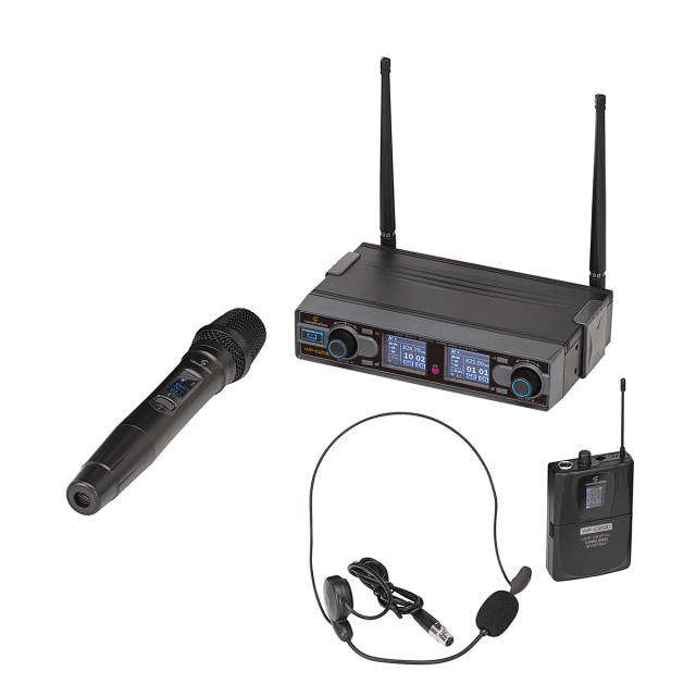 UHF Dual Digital Wireless Microphone System - A2 Band (606-613.5MHz)