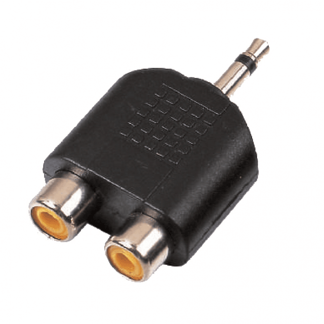 2xRCA Female - 3.5mm Jack Male MONO adapter (1 pc set)