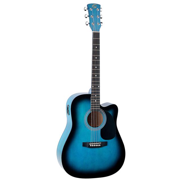 Dreadnought cutaway Acoustic guitar with preamp