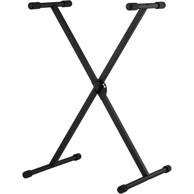 Single keyboard stand with adjustable height