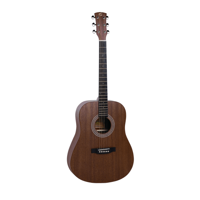Dreadnought acoustic guitar in open pore satin finish