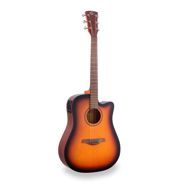 Chitarra acustica dreadnought cutaway amplificata