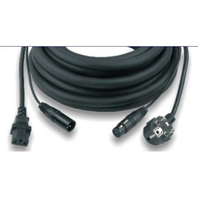 Audio signal and electric power combination cable for active speakers (3x2.5mm² - 2x0.22mm², 5mt)