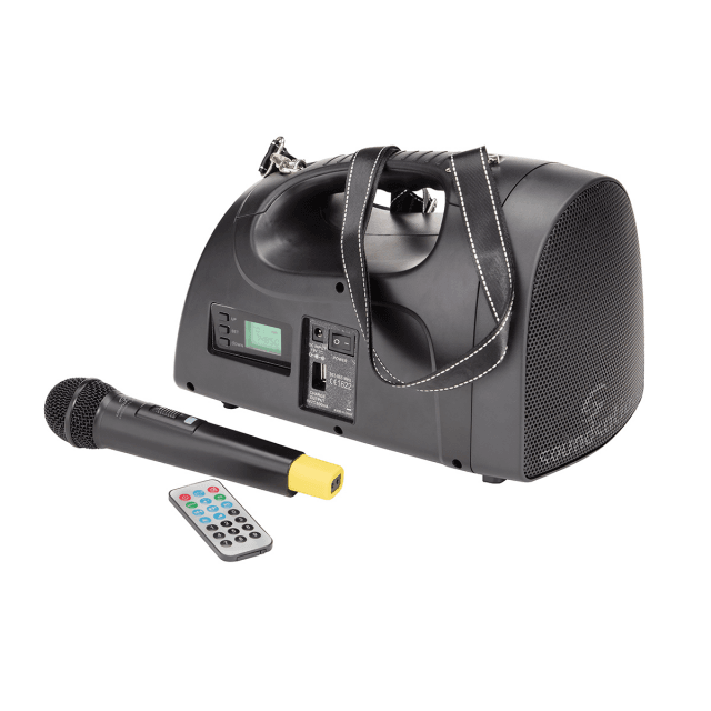 Portable Amplifier with UHF 16-channel wireless system, MP3 and Bluetooth™