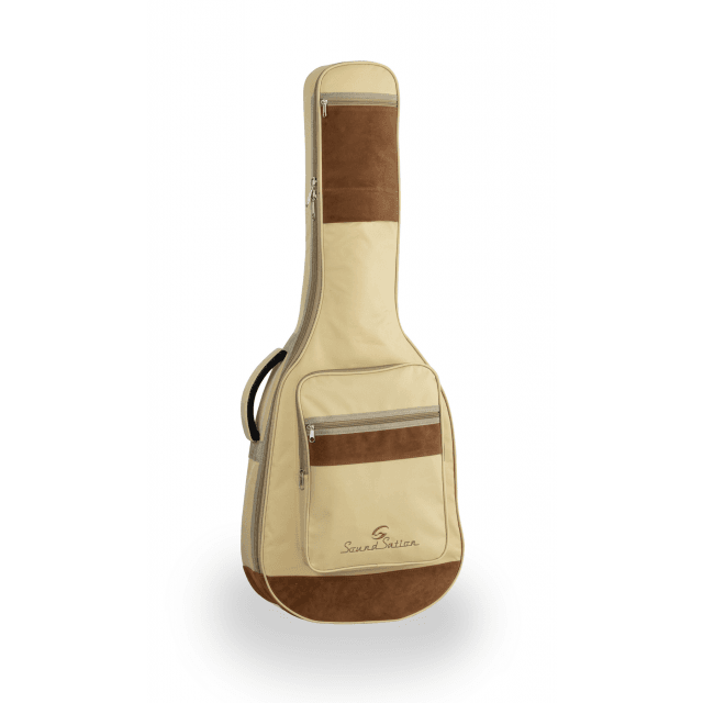 Borsa chitarra classica con inserti in pelle suede