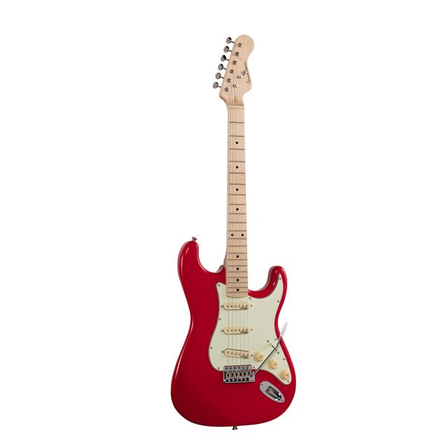 Chitarra elettrica double cutaway con 3 single coil e meccaniche vintage (equipaggiata Wilkinson, tastiera acero)