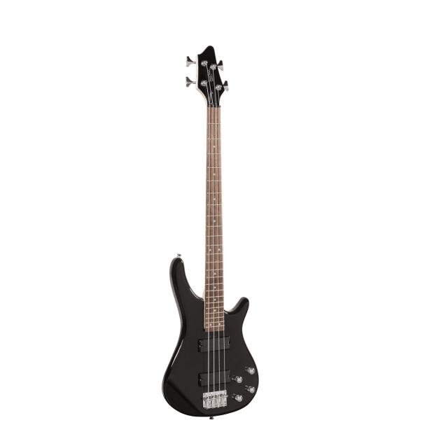 Electric bass with bridge and neck pick ups