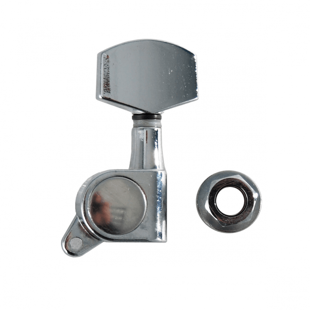 Meccaniche per chitarra elettrica cromate (L3 R3) - Bottone piccolo