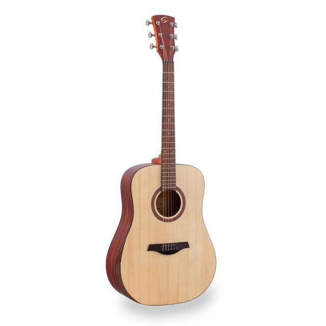 Dreadnought acoustic guitar with armrest