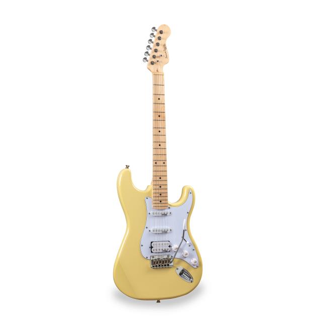 Double cutaway electric guitar with 2 single coils + splittable humbucker and self-locking tuners (Wilkinson equipped)
