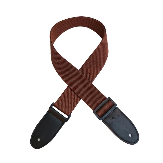 Poly strap for guitar/bass with artificial leather ends